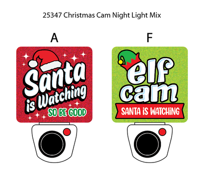 Christmas Santa Cam Night Light AC Wall - 6/Display