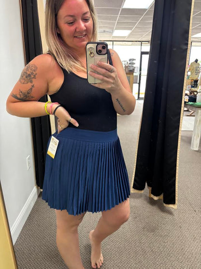 Pleated Mini Skirt