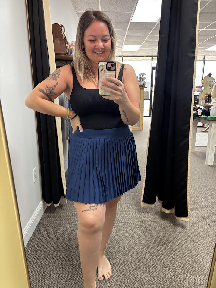 Pleated Mini Skirt