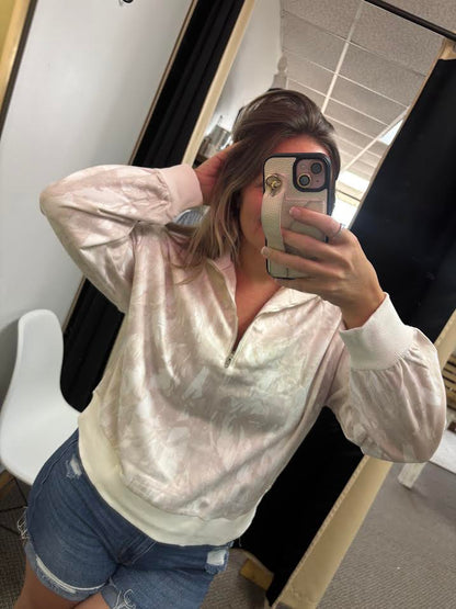 Half Zip Camo Pull Over
