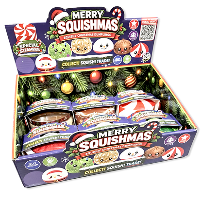 Fun Doh Christmas Dumpling Squishy Toy 12pc Holiday Display