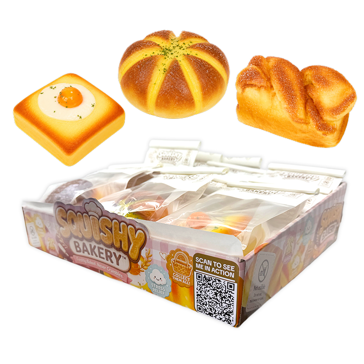Fun Doh Bakery Slow Rise Squishy Bread Variety - 12/Display