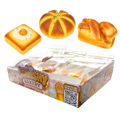Fun Doh Bakery Slow Rise Squishy Bread Variety - 12/Display