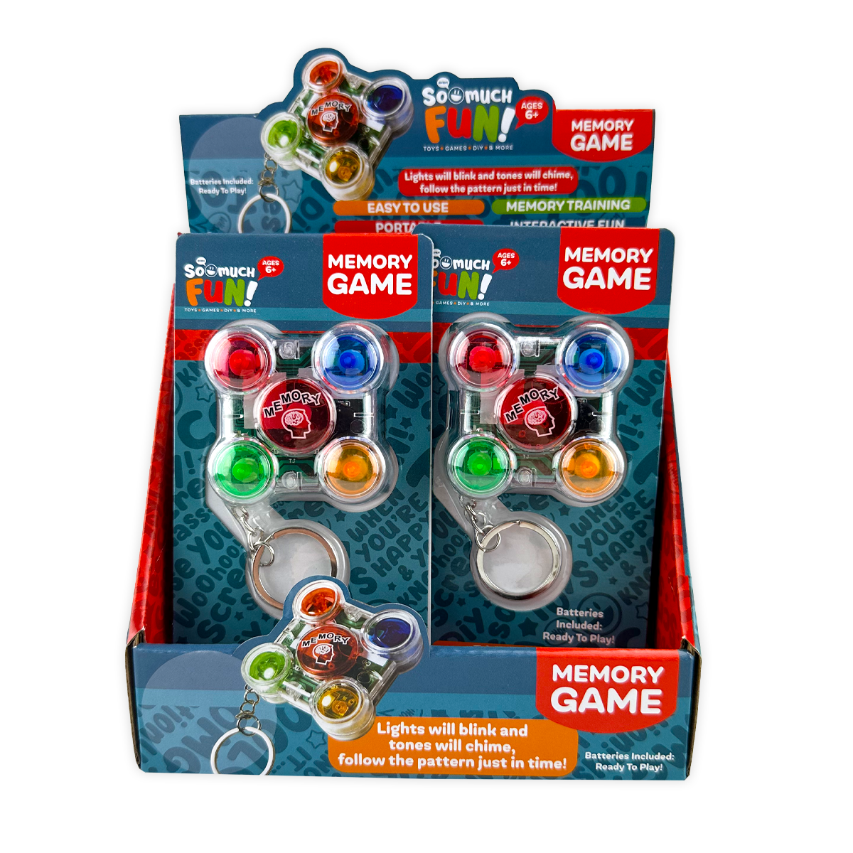 So Much Fun! Mini Memory Game Keychain - 6/Display