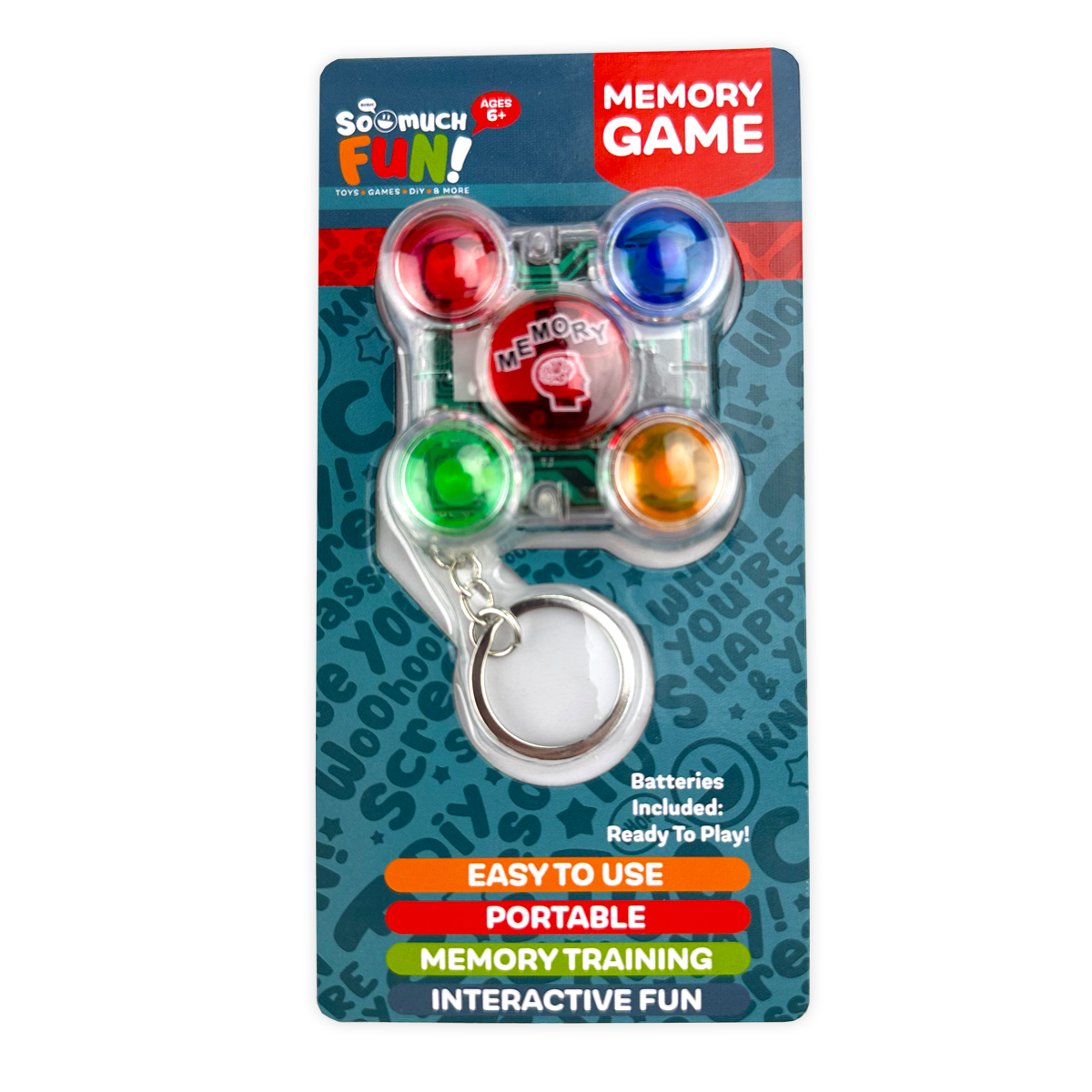 So Much Fun! Mini Memory Game Keychain - 6/Display