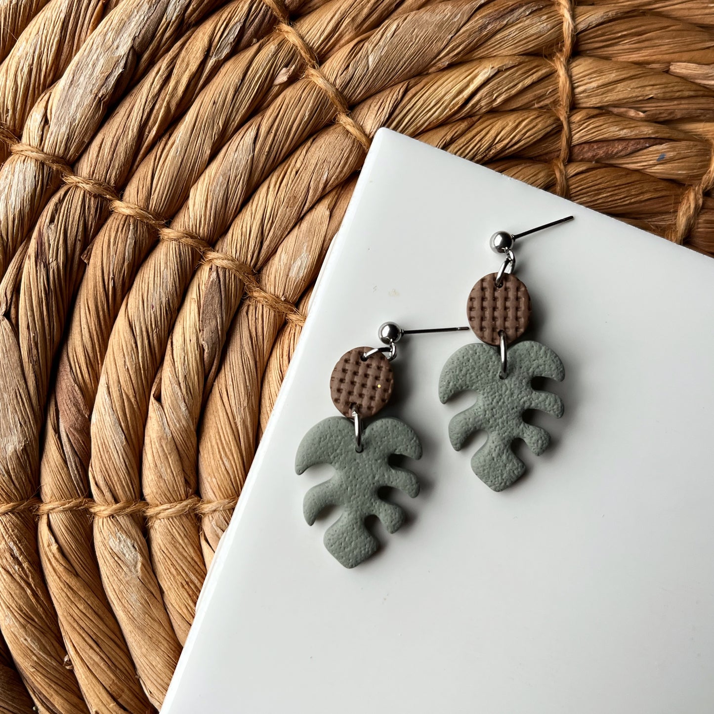 Monstera Earrings