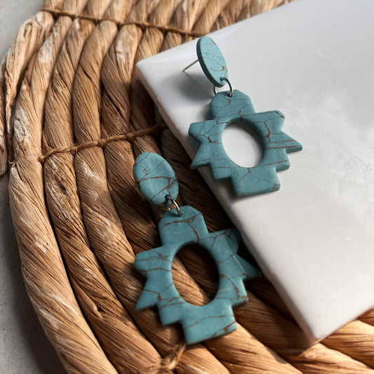 Turquoise Aztec Dangles