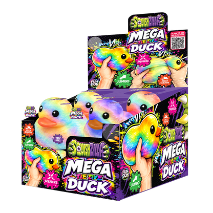 {PREORDER} Fun Doh MEGA 5" Squishy Tie Dye Duck Toy Variety