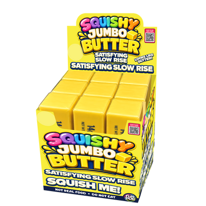 Fun Doh 10" JUMBO Butter Slow Rise Squishy Toy - 9/Display