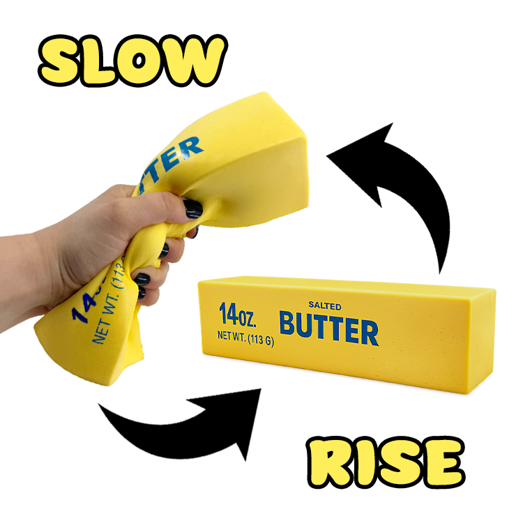 Fun Doh 10" JUMBO Butter Slow Rise Squishy Toy - 9/Display