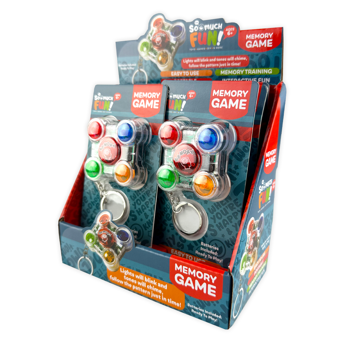 So Much Fun! Mini Memory Game Keychain - 6/Display