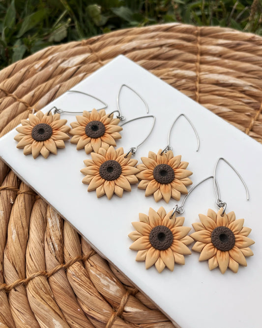 Sunflower earrings