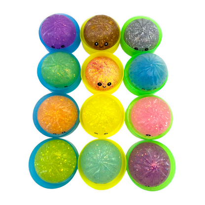 Glow-in-the-Dark Mystery Dumpling Squishy Toy - 12/Display