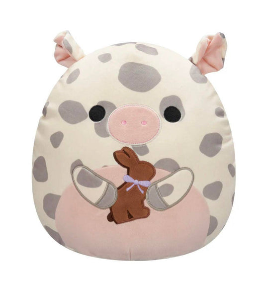 Squishmallow Easter Plush Toy 5" Rosie Pig w/Chocolate Bunny