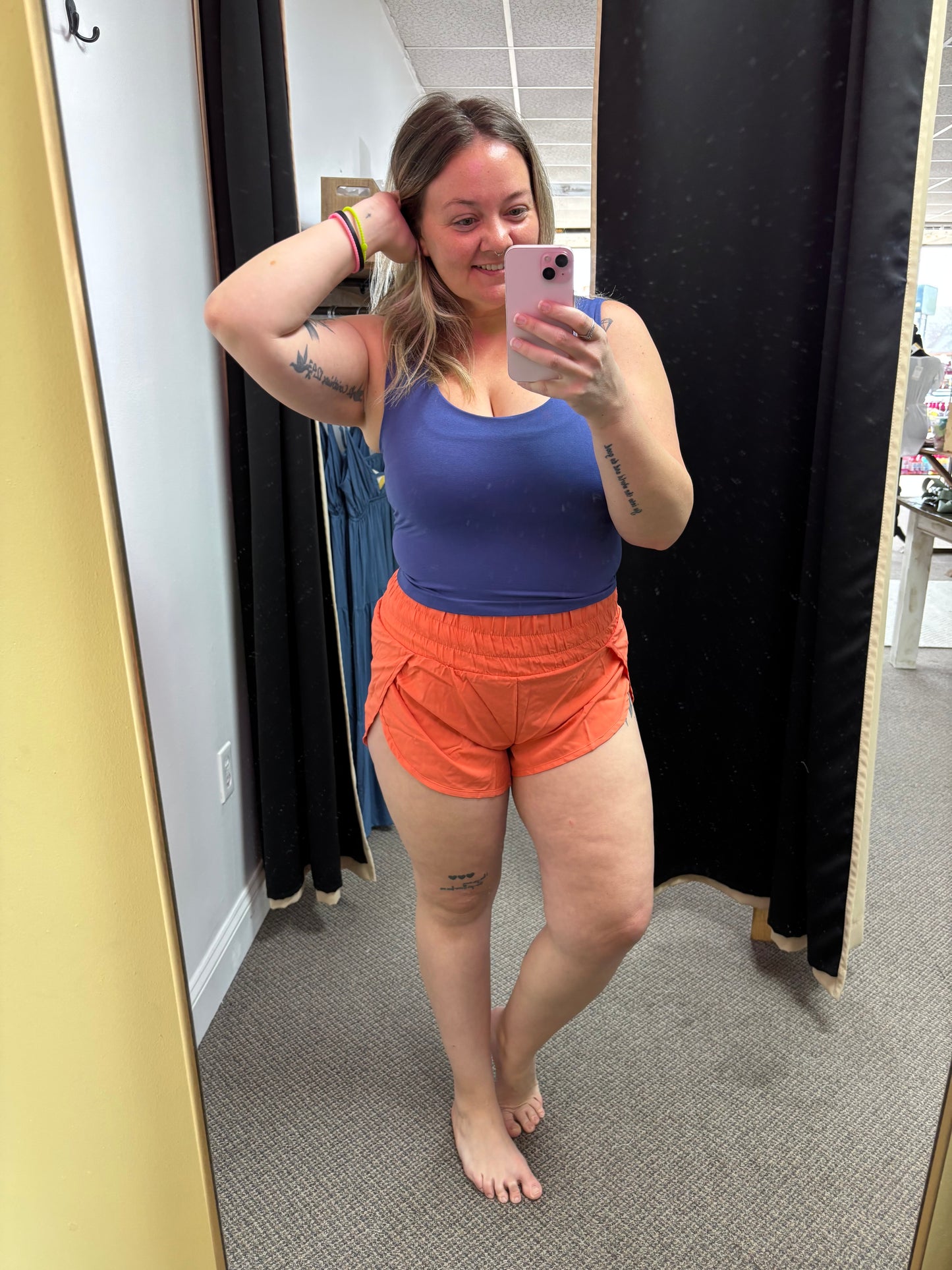 CWBSP141_SMOCKING HIGH WAIST BAND COMFY SHORTS