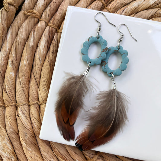 Turquoise + Feathers