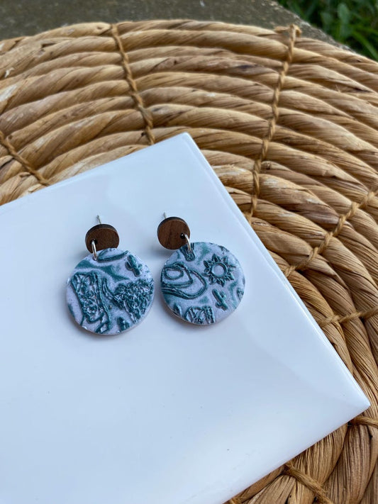 Western Print Dangles