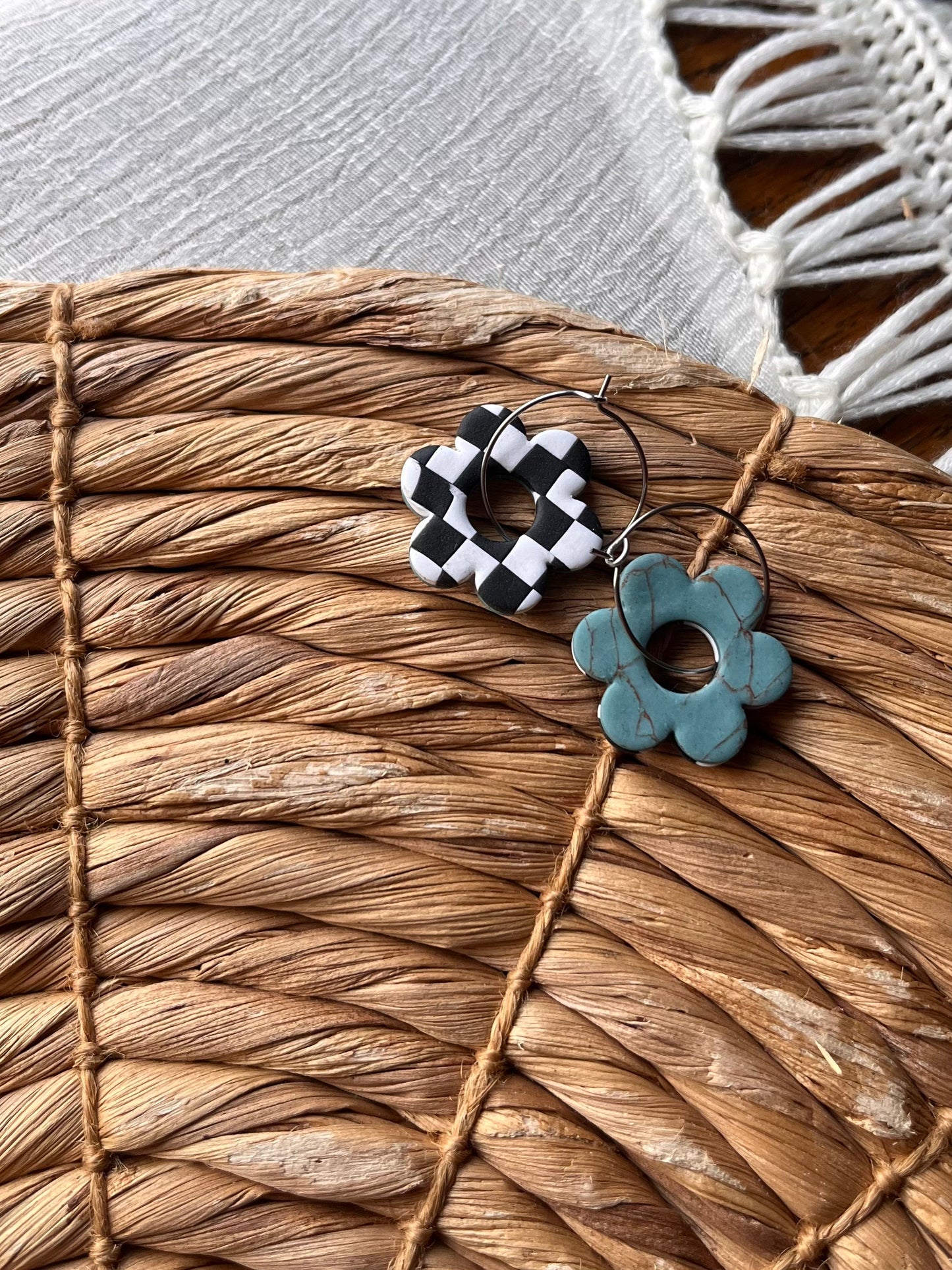 Reversible Flower Hoops