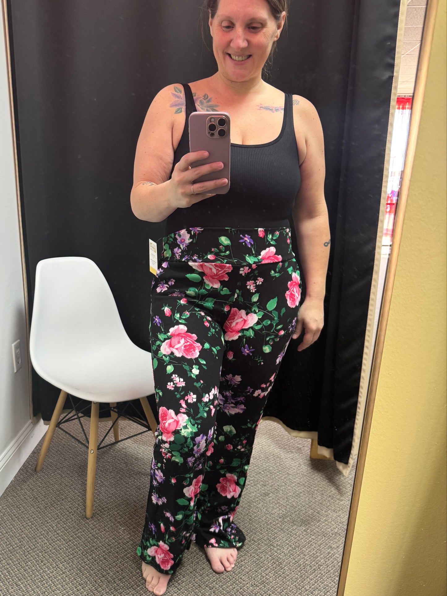 Floral Flare Pants