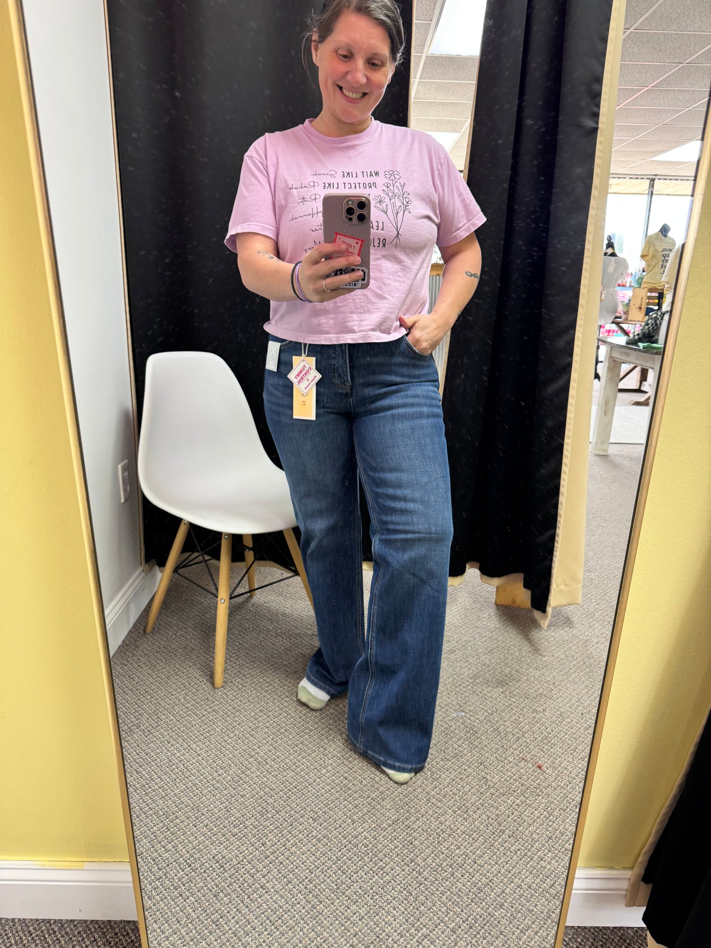 Tummy Control Risen Jeans, non distressed