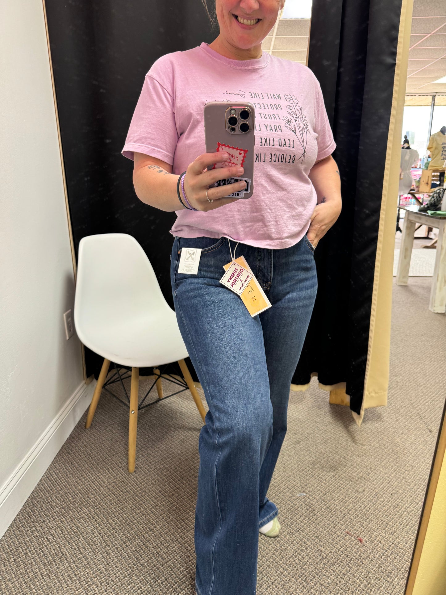 Tummy Control Risen Jeans, non distressed