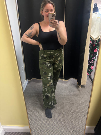 Floral Denim Pants