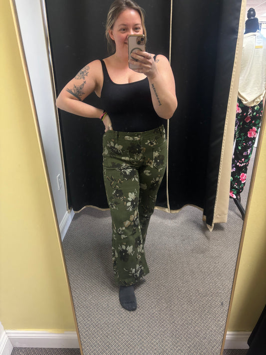 Floral Denim Pants