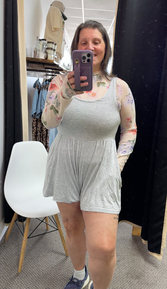 Double layered tank romper
