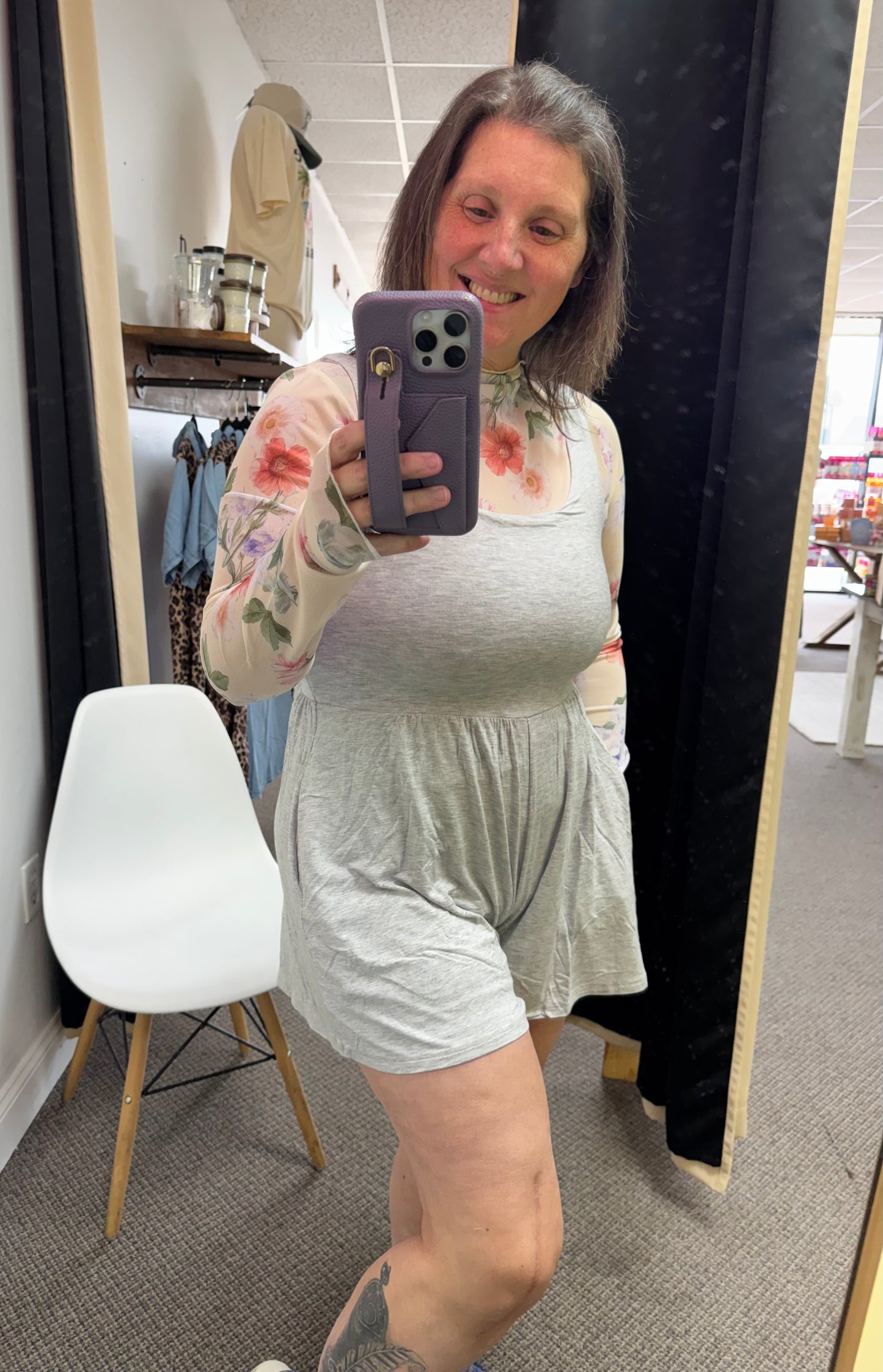 Double layered tank romper
