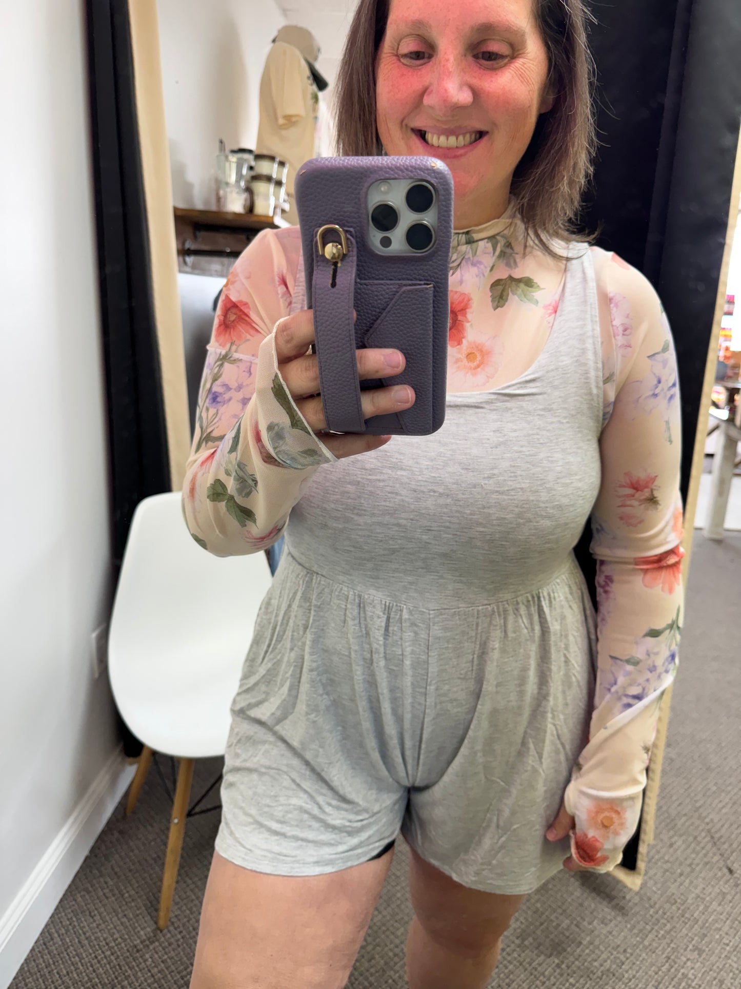 Double layered tank romper