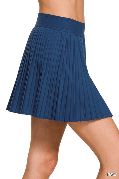Pleated Mini Skirt