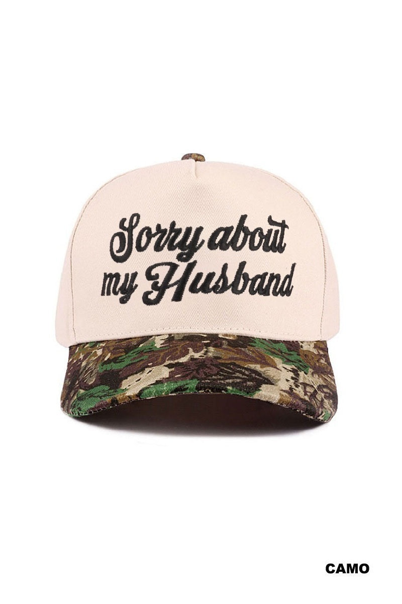 Sorry about my husband.