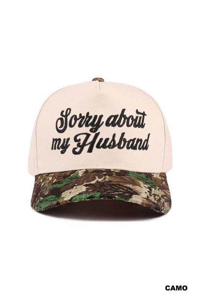 Sorry about my husband.