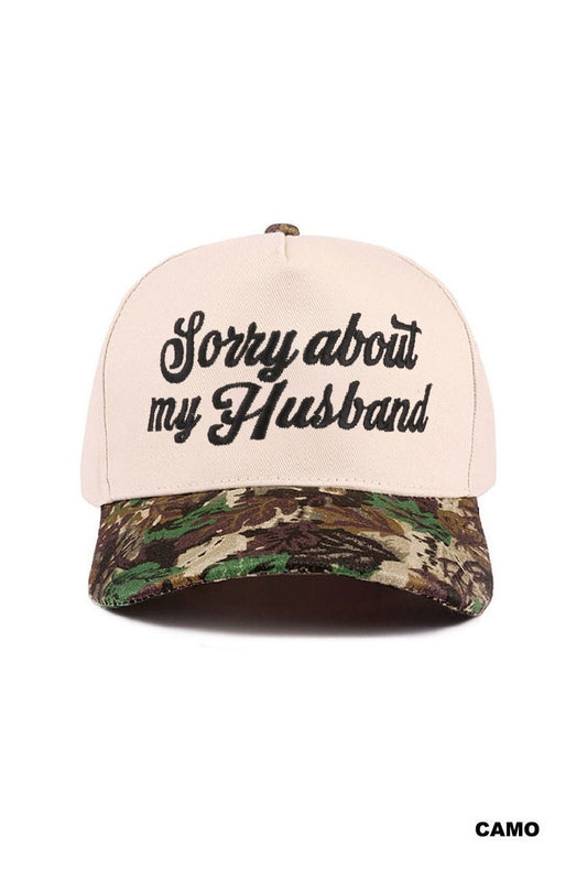 Sorry about my husband.