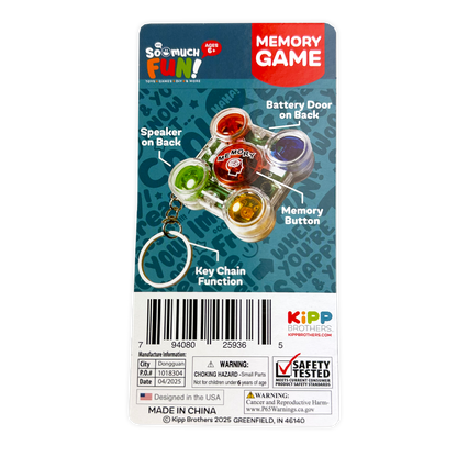 So Much Fun! Mini Memory Game Keychain - 6/Display
