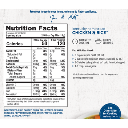 Kentucky Homestead Chicken & Rice Soup Mix