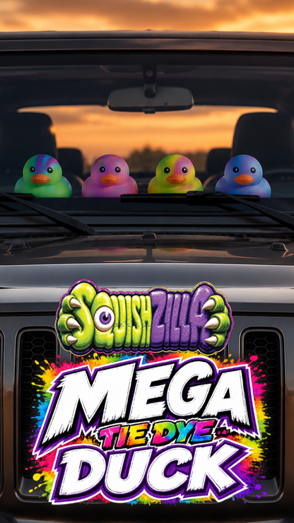{PREORDER} Fun Doh MEGA 5" Squishy Tie Dye Duck Toy Variety