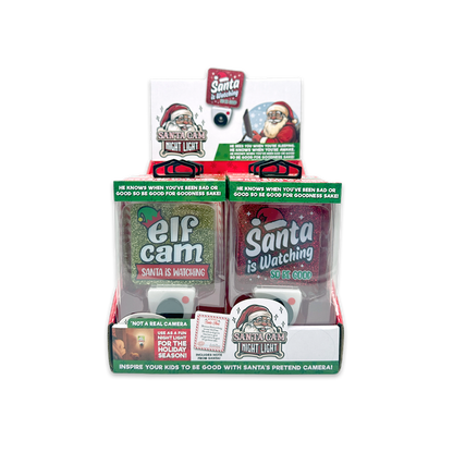 Christmas Santa Cam Night Light AC Wall - 6/Display