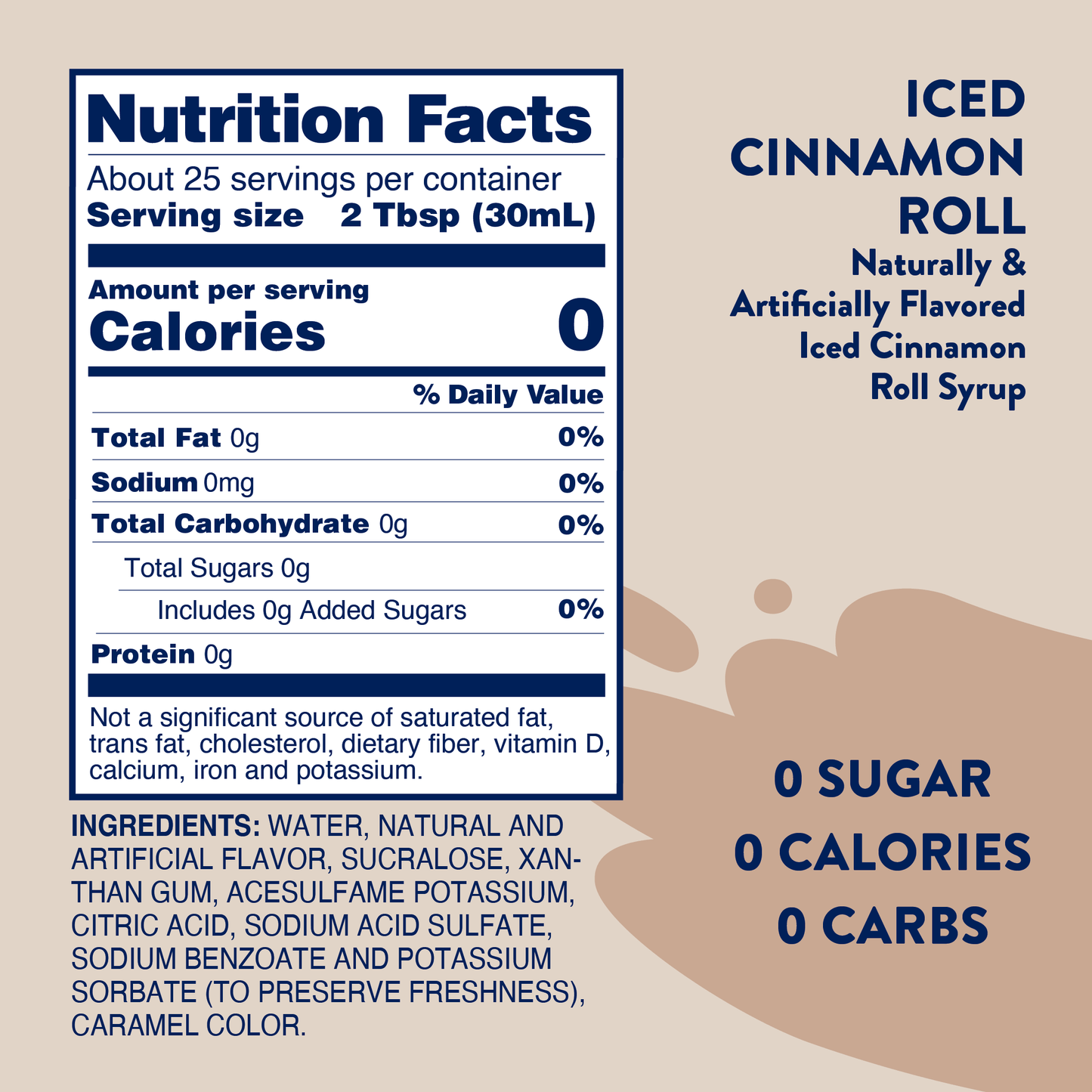 Sugar Free Iced Cinnamon Roll Syrup