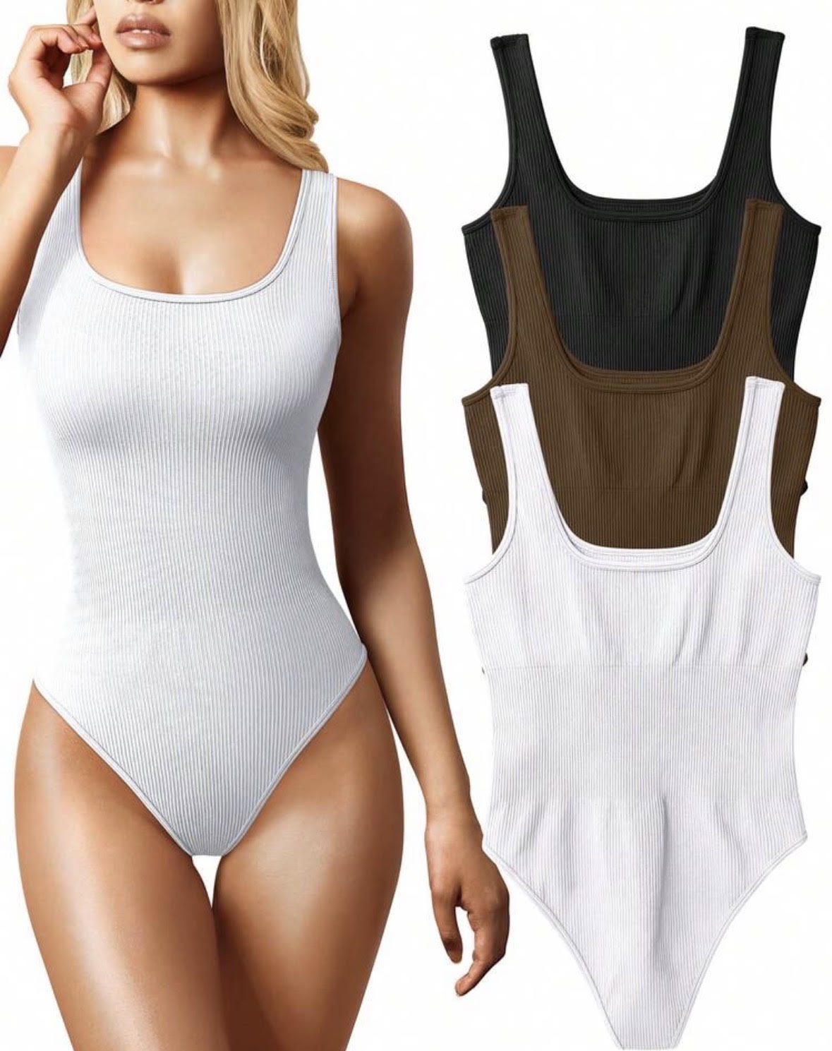 Ribbed Bodysuits